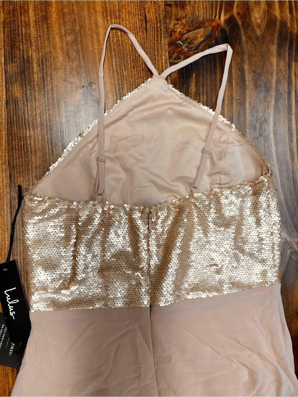 Lulus The Best Part Matte Gold Sequin Maxi Dress Size Medium - Picture 10 of 15